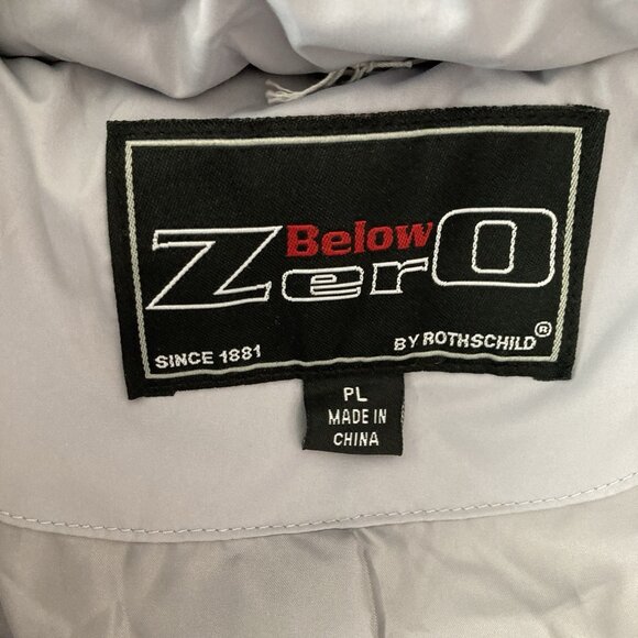 Below Zero Anorak Jacket Womens Gray Winter Coat Quilted Full Zip Hooded Sz PL - Picture 9 of 11